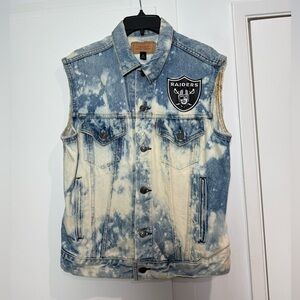 Vintage Levis custom raiders denim vest.